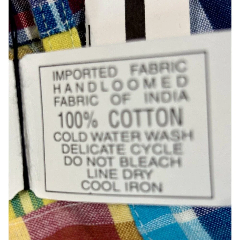 English Sports Shop Patchwork Madras Bermuda Shorts Men's 32 High Rise NEW Tags